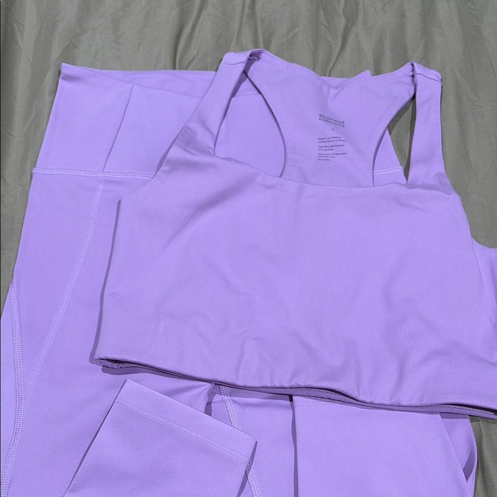 Girlfriend Collective lilac set